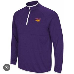 Colosseum UCAA UNI Northern Iowa Panthers Purple 1/4 Zip Pullover In Large NWT